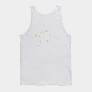 Aquarius Zodiac Constellation in Rainbow Pastels Tank Top